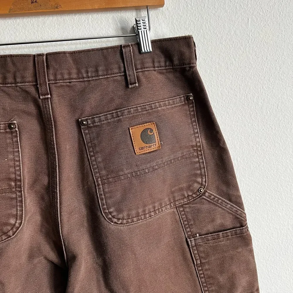 Carhartt B136 CHT brown double knee work wear carpenter pants